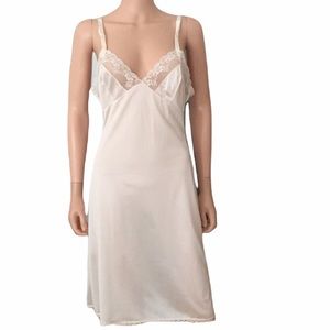 Vintage 1960’s Greenco Maid Slip Dress Lace Size S